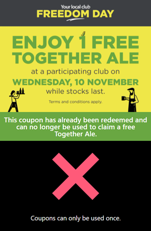YLCFD Coupon Already Used